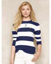 Ralph Lauren Blue Label Striped Sweatshirt - Lyst