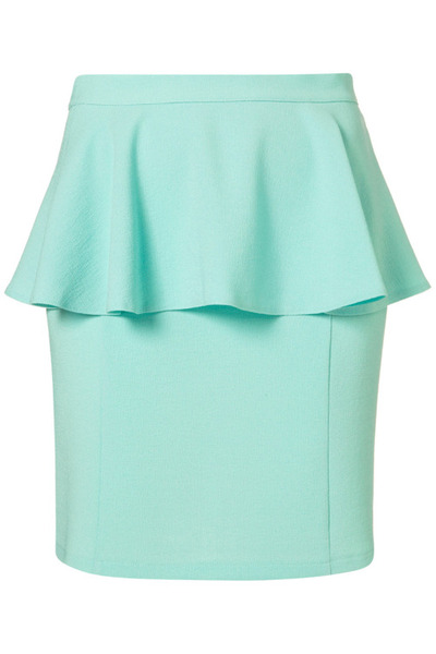 Loving this gorgeous mint peplum skirt from Topshop. With the...