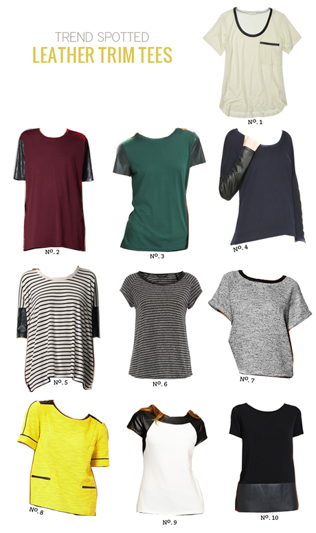 Trend Spotted: Leather Trim Tees