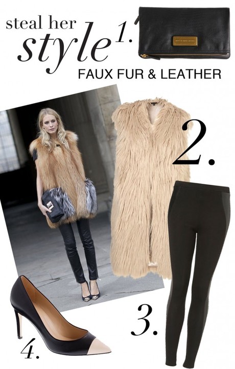 Steal Her Style: Faux Fur & Leather