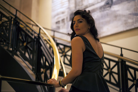Leather peplum