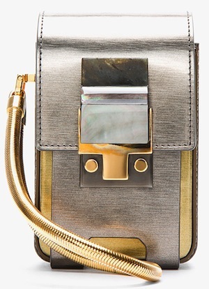 Lanvin Silver Coated Calfskin Partition Camera Bag: Smile for the Camera!