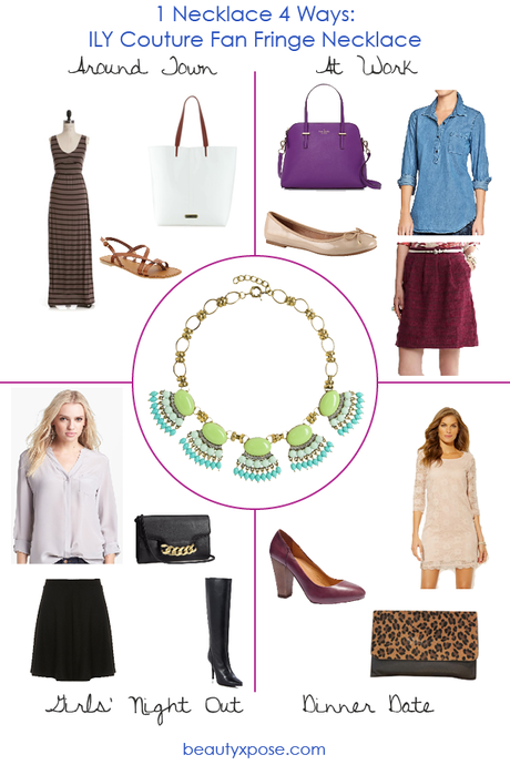1 Necklace 4 Ways: ILY Couture Fan Fringe Necklace