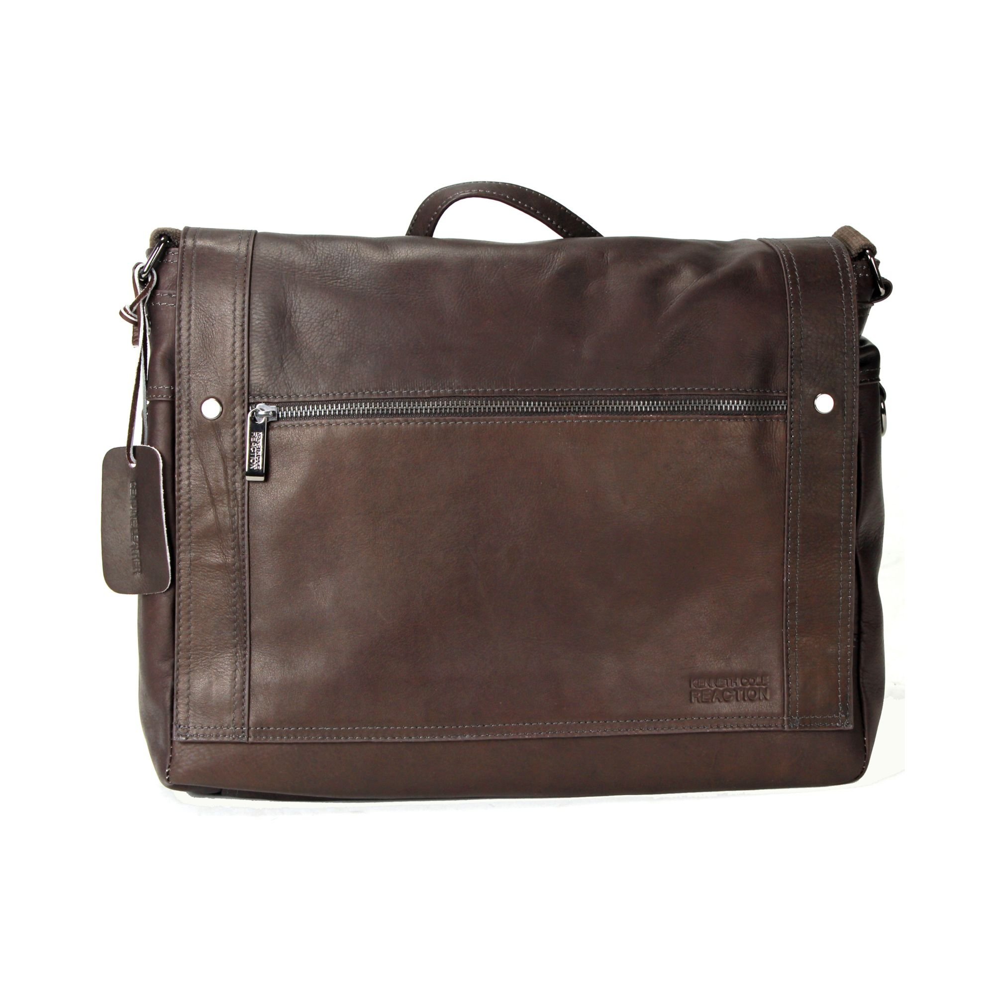 kenneth cole brown messenger bag