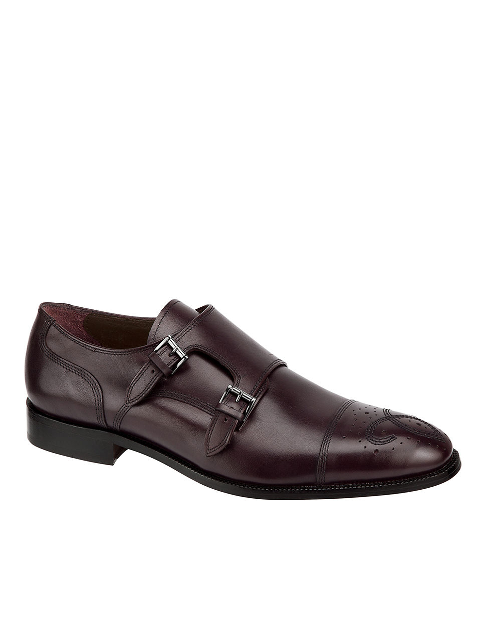 Johnston  Murphy Carlock Double Monk Strap Oxfords in Purple for Men ...