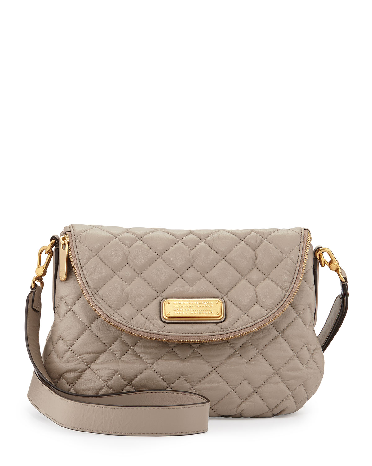 Marc By Marc Jacobs New Q Natasha Quilted Cross-Body Bag in Gray (CEMENT) | Lyst