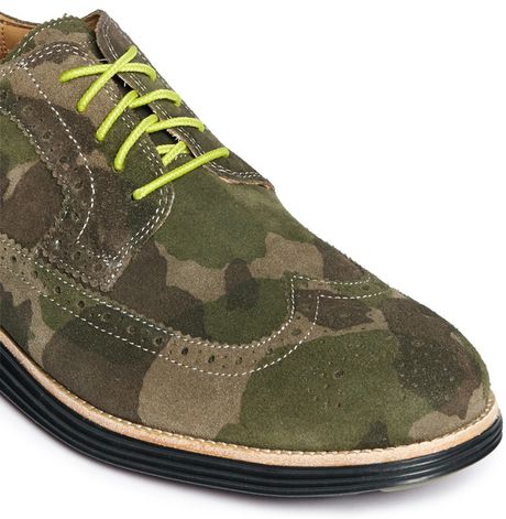 cole haan camo wingtips