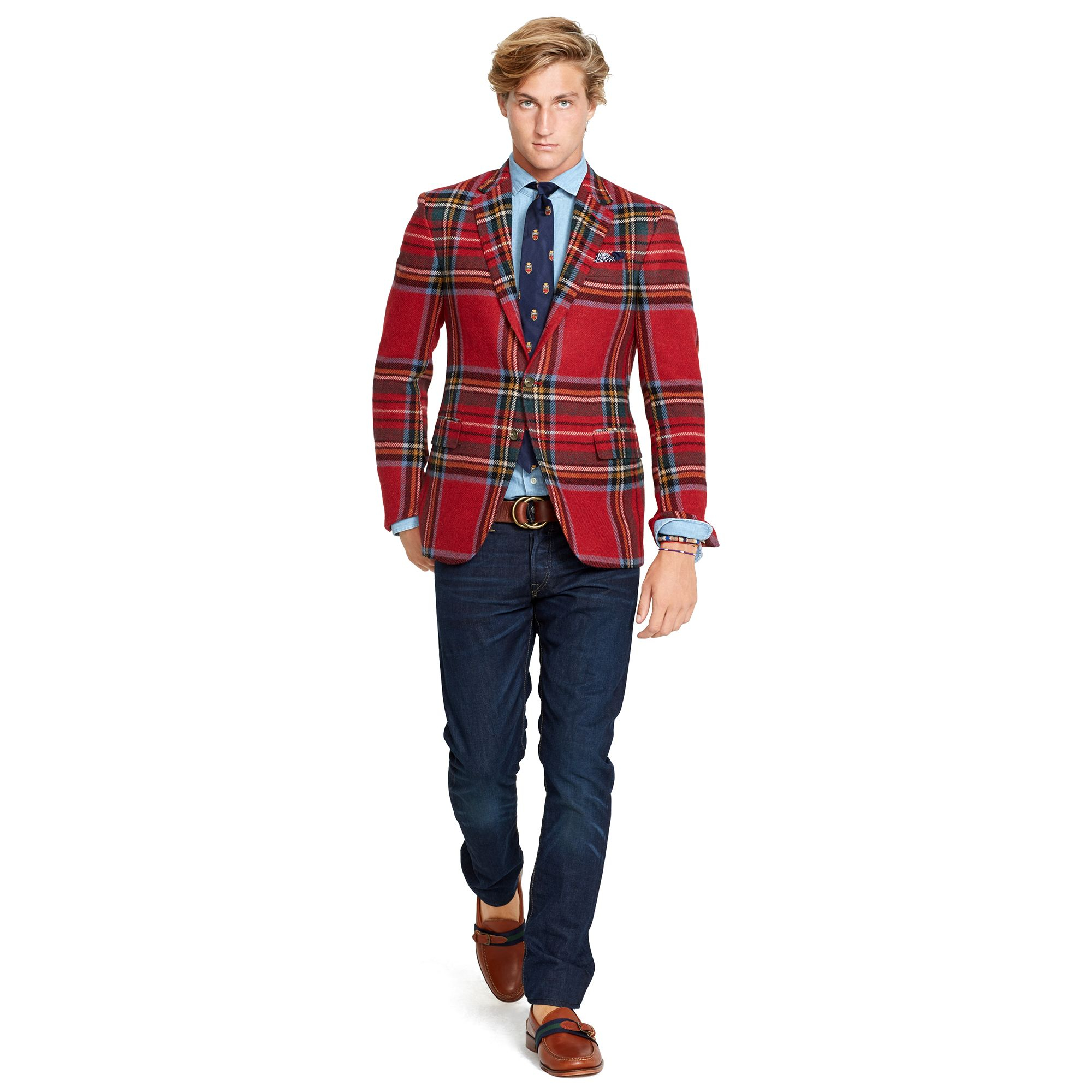 red sport coat outfit