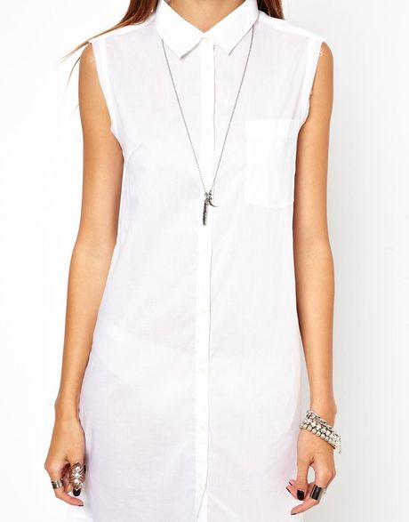 white maxi shirtdress