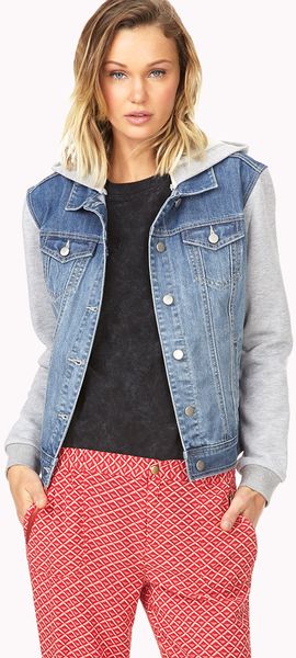 Forever 21 Forever Cool Denim Jacket in Blue (DENIMHEATHER GREY ...