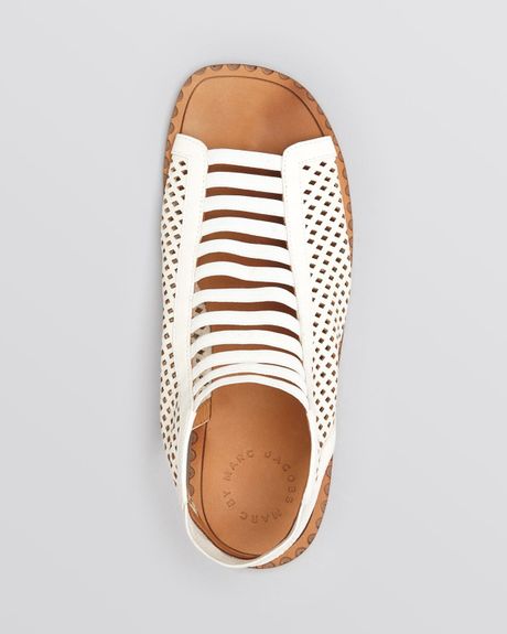 Marc By Marc Jacobs Flat Gladiator Sandals in White | Lyst