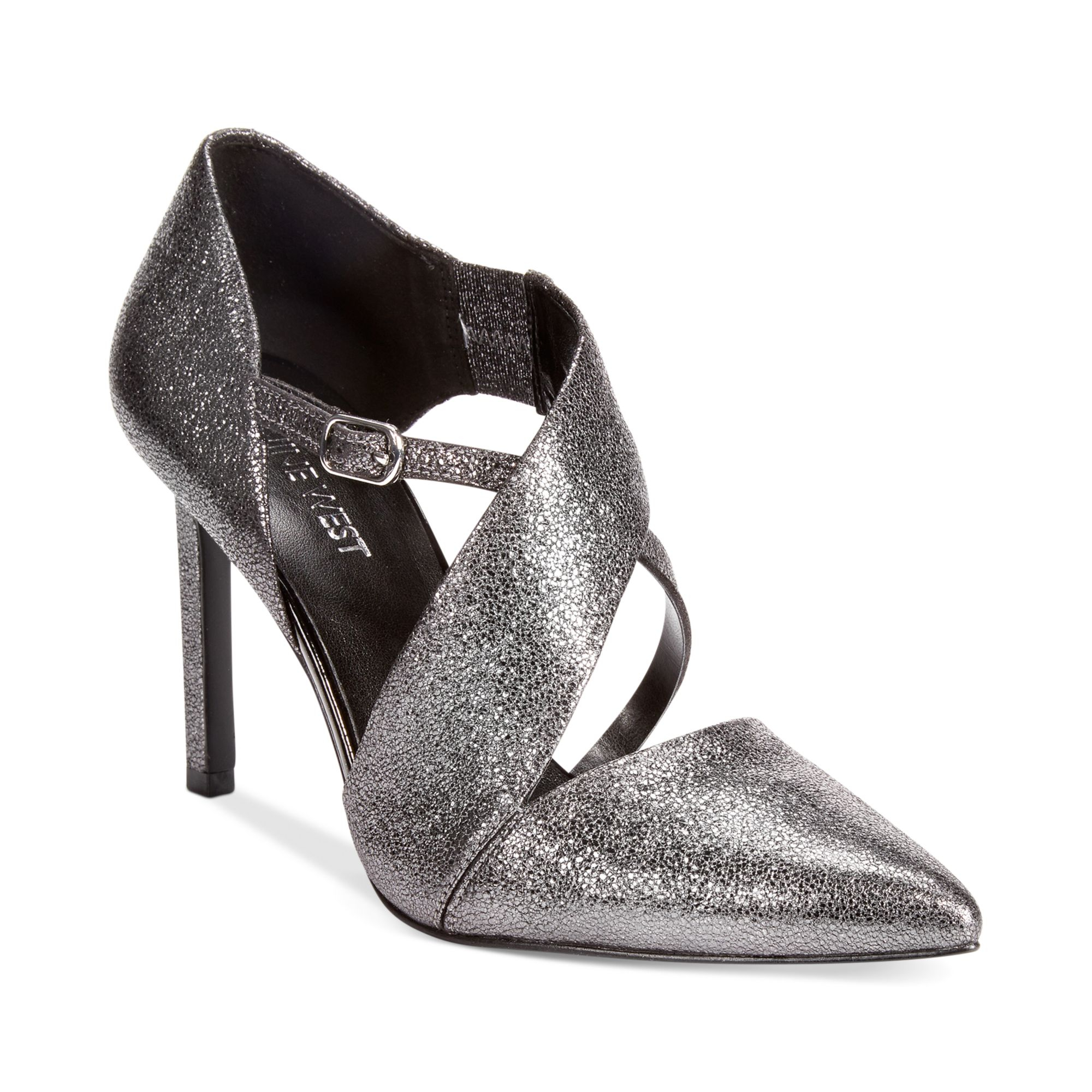 Nine West Chillice Pumps in Silver (Anthrycite) | Lyst