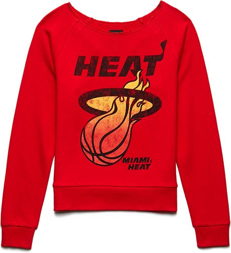 Forever 21 Miami Heat Sweatshirt in Red (REDBLACK)