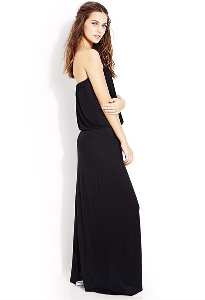 Forever 21 Flounced Maxi Dress in Black