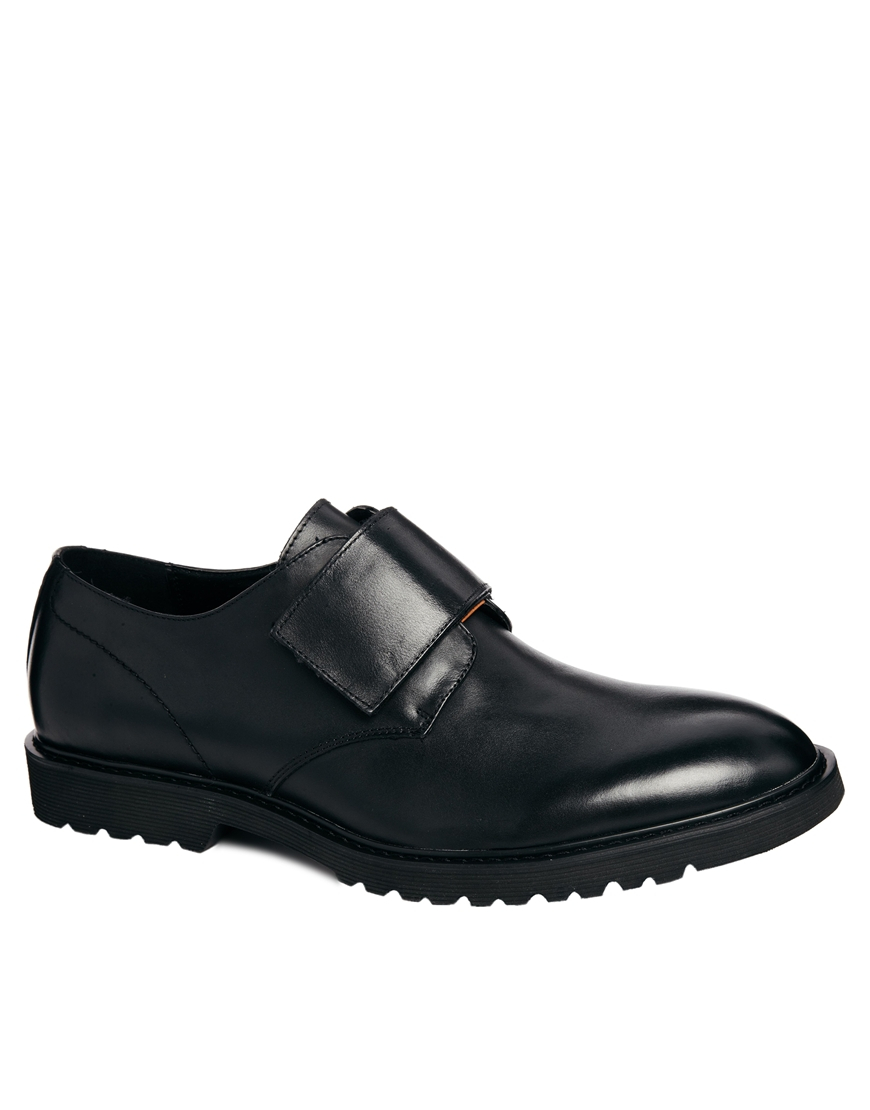 Kg By Kurt Geiger Brody Leather Monk Shoes in Black for Men Lyst