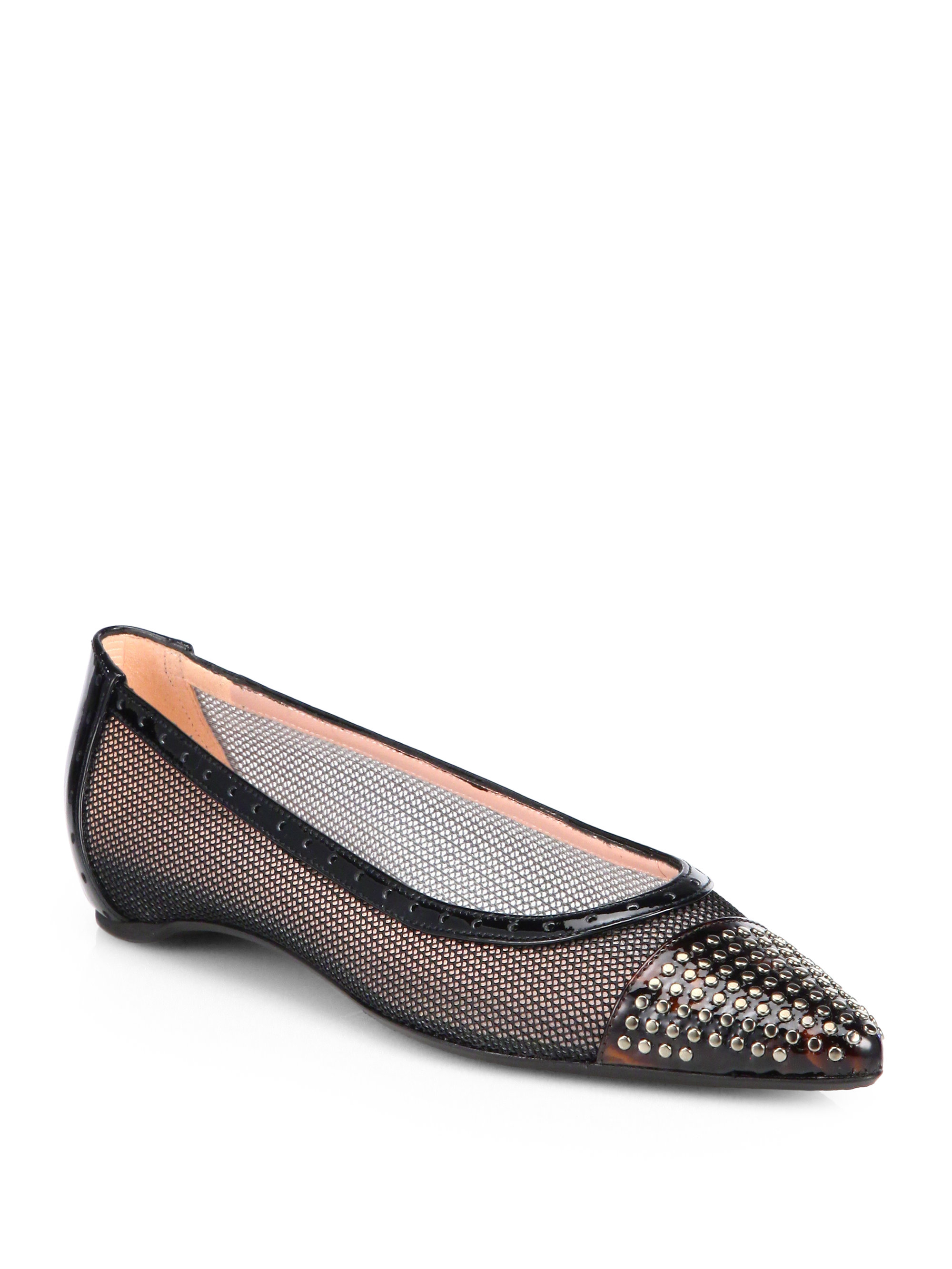 cognac ballet flats