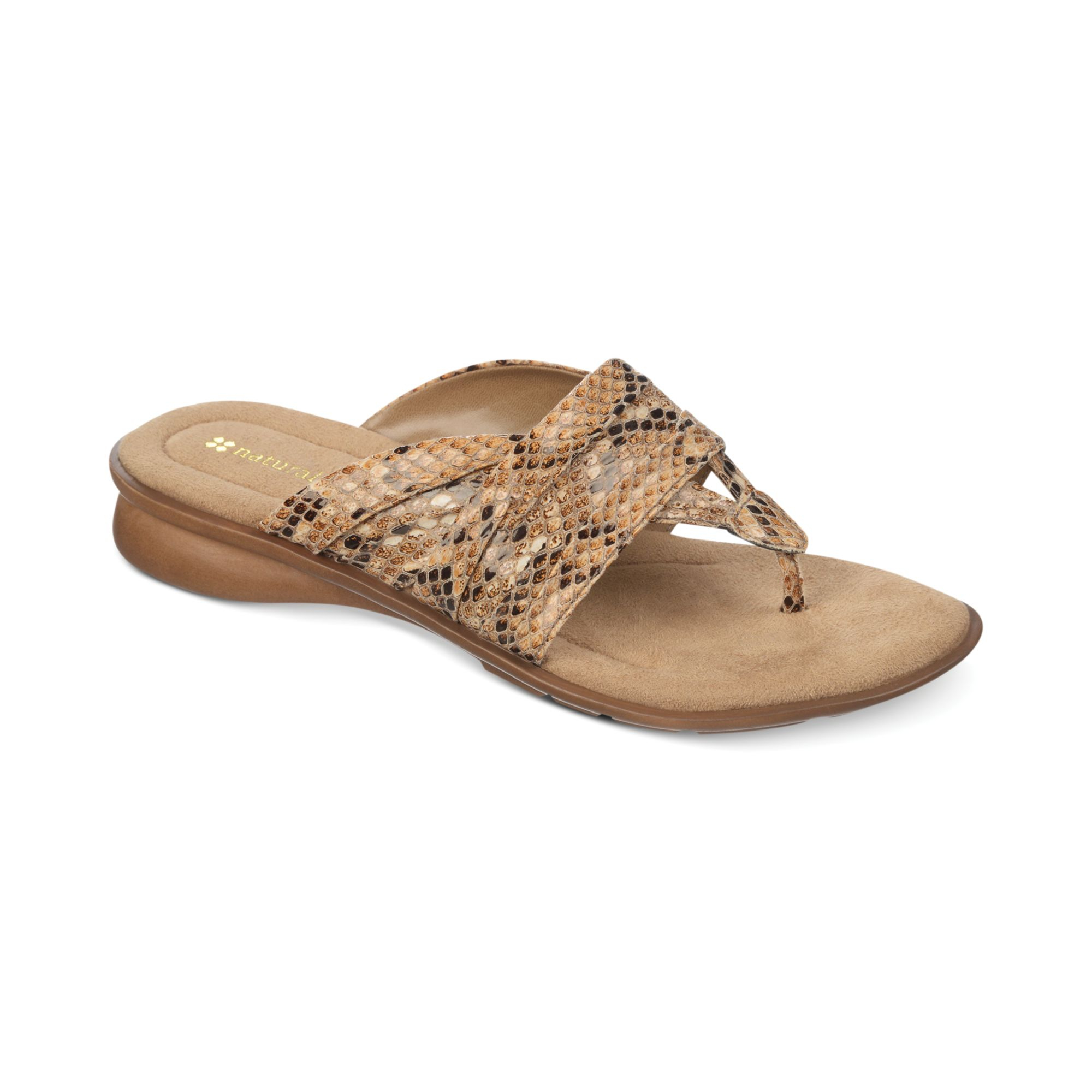Naturalizer Joi Thong Sandals in Beige (White) | Lyst