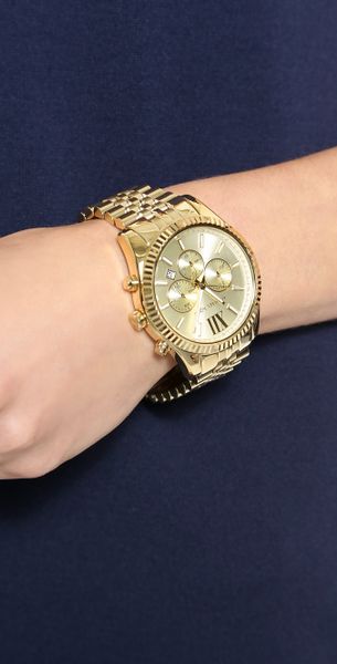 Michael Kors Men'S Oversized Lexington Watch - Gold in Gold for Men