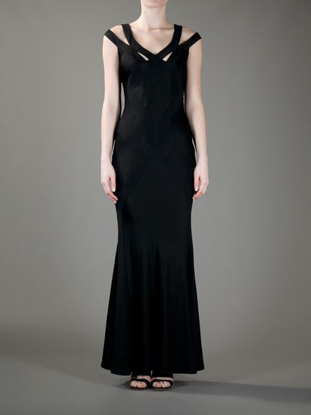 strappy evening gown