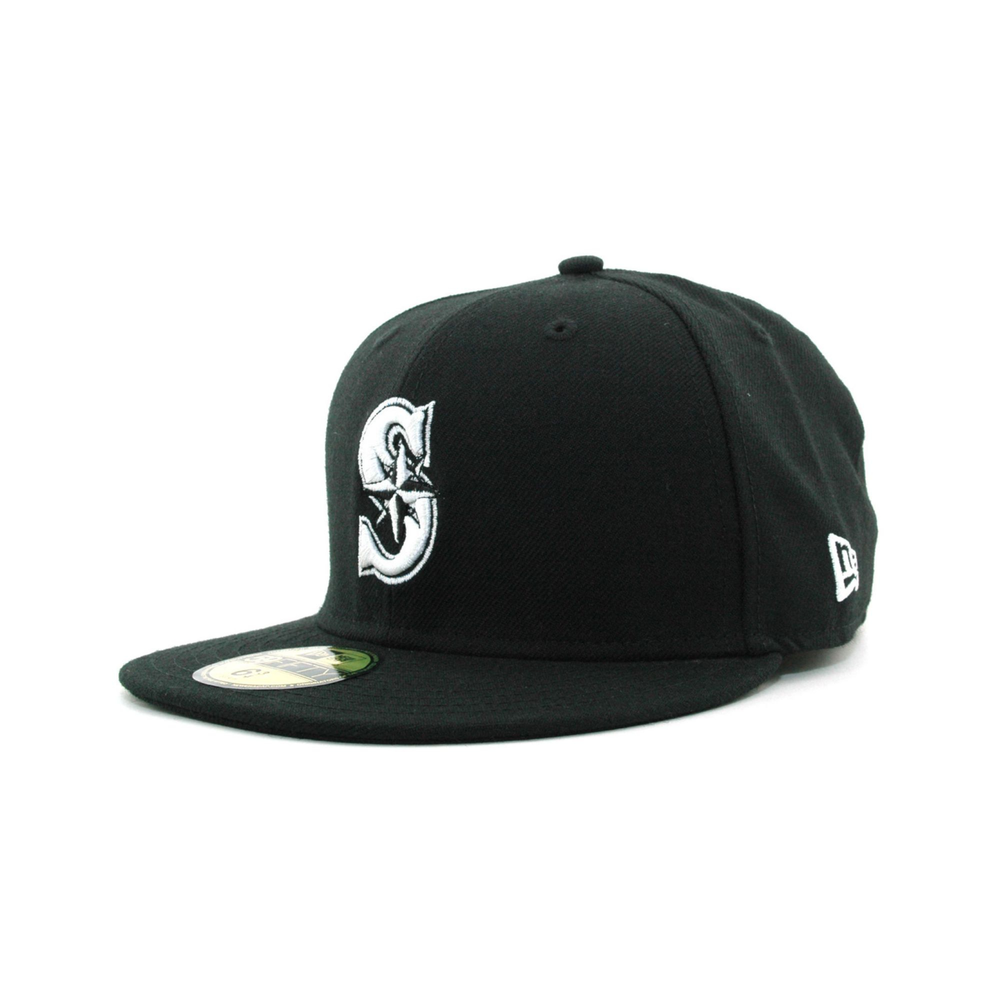 New Era Kids' Seattle Mariners Mlb Black And White Fashion 59Fifty Cap