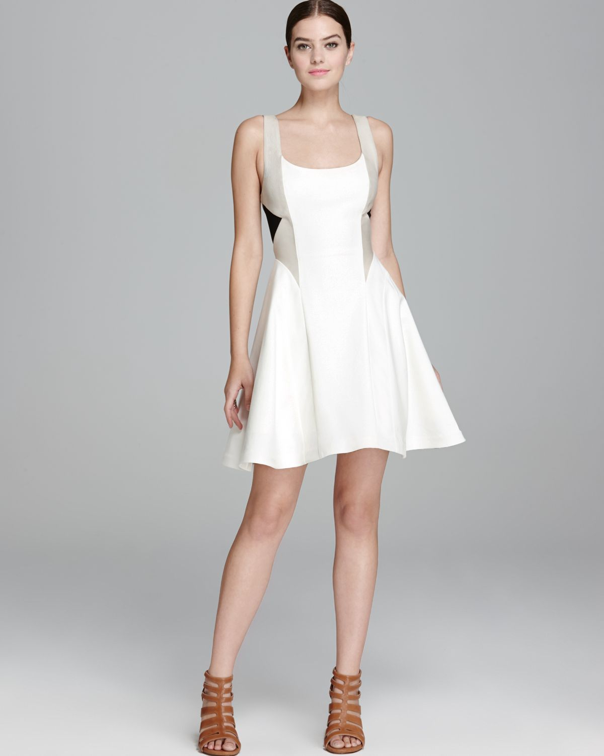 alice-olivia-alice-olivia-dress-clifton-fit-and-flare-in-white-lyst