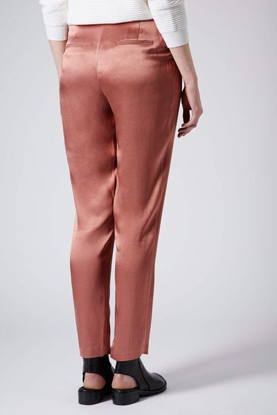 pink satin trousers