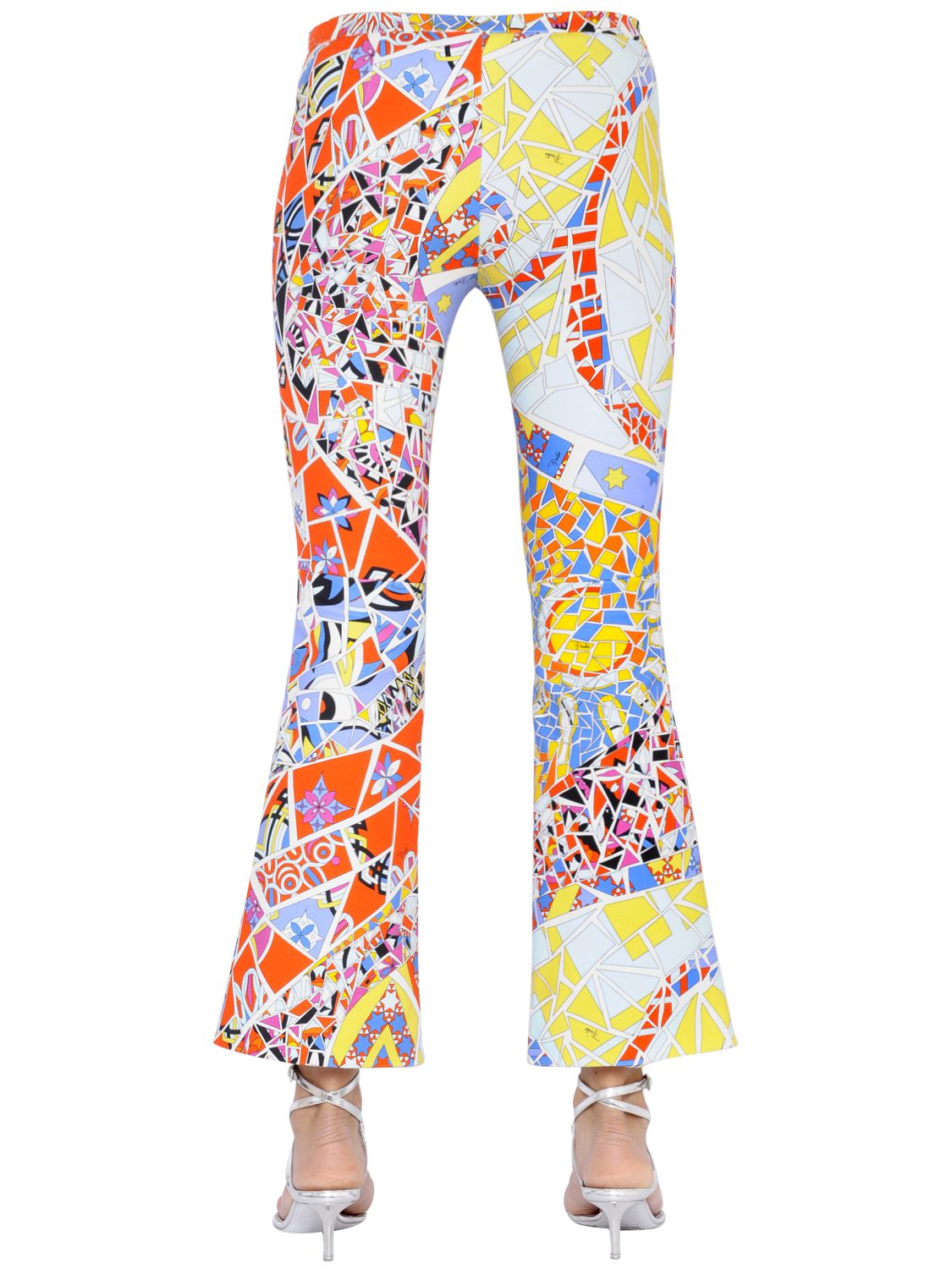 Lyst Emilio Pucci Printed Stretch Cotton Twill Pants In Black