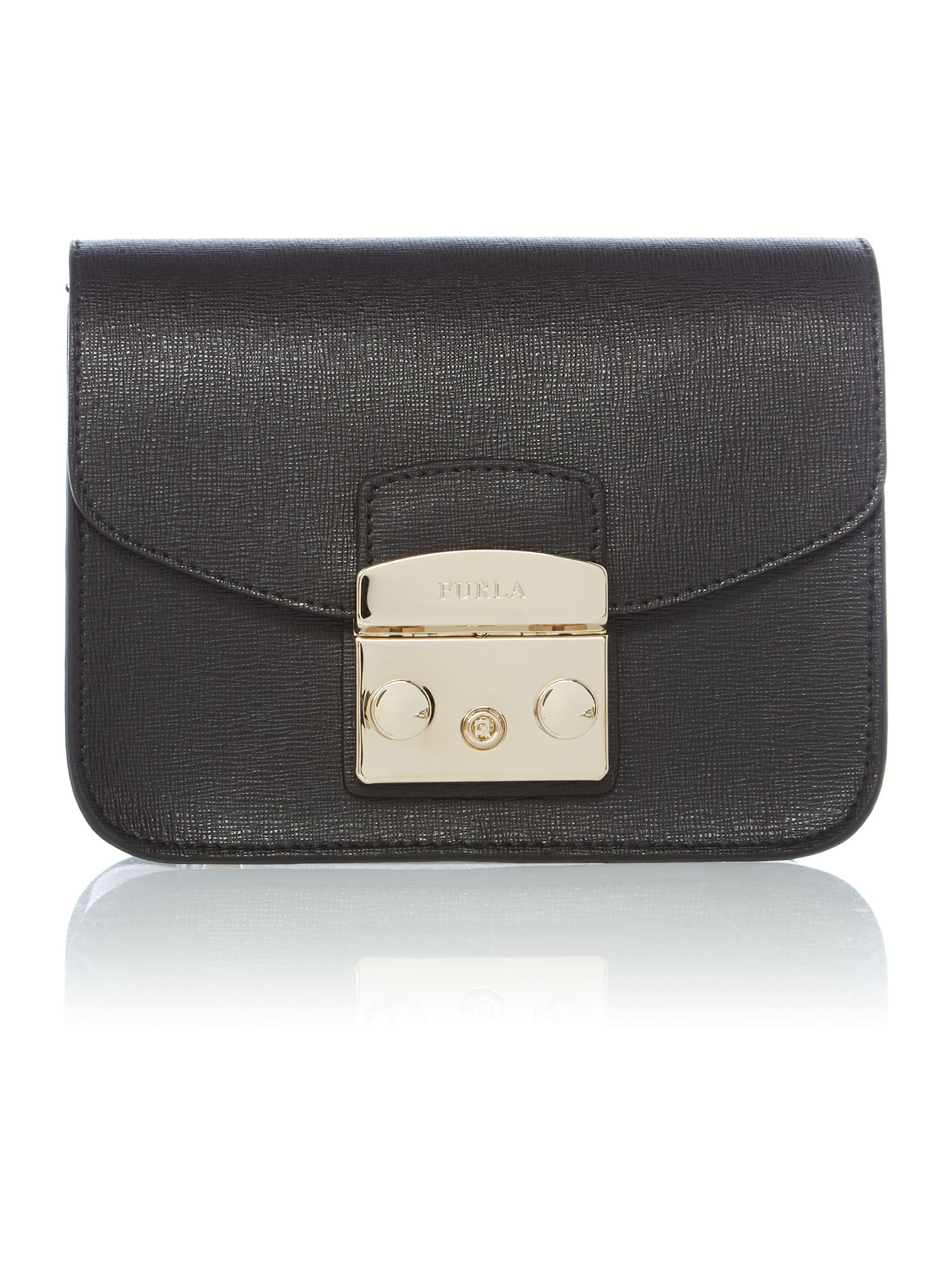 Furla Metropolis Black Small Shoulder Bag In Black Lyst