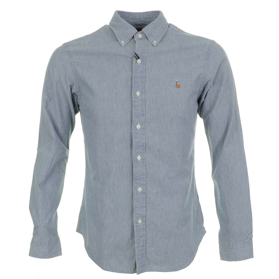 ralph lauren blue shirt slim fit