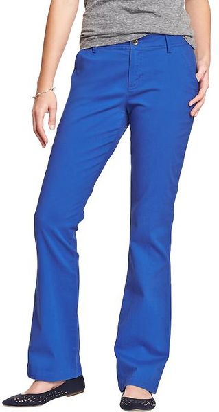 Old Navy The Sweetheart Everyday Bootcut Khakis in Blue (Just Blue It)