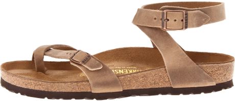 Birkenstock Yara Oiled Leather in Brown (Tobacco Oiled Leather) | Lyst