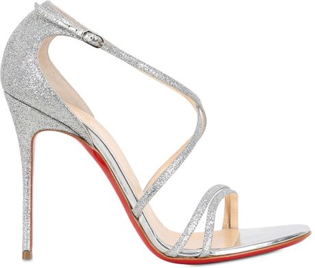 christian louboutin sandals silver