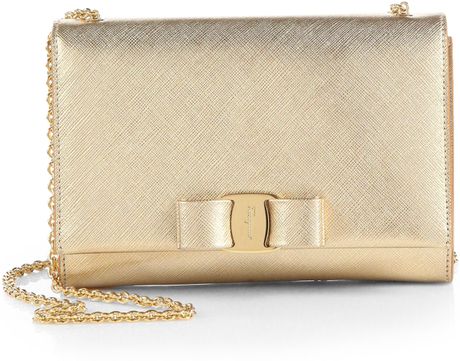 ferragamo gold bag