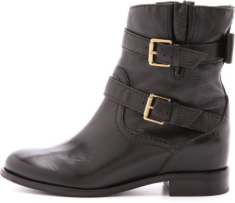 flat moto boots
