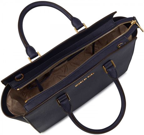 saffiano selma kors tote michael leather navy
