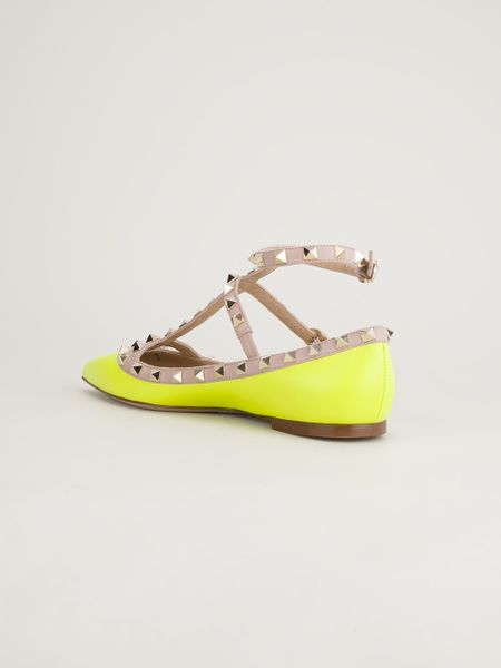 yellow valentino rockstud