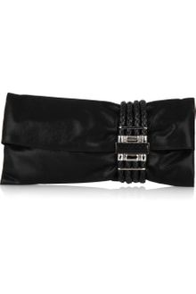 Jimmy Choo Chandra Wet-look Suede Clutch - Lyst
