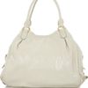 Miu Miu Bugatti Glazed Leather Tote in White