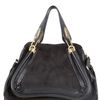 Chloé Small Paraty Waxed Leather Shoulder Bag in Black - Lyst