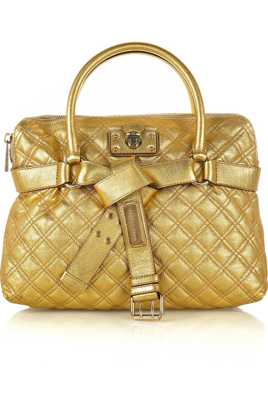 Marc Jacobs Bruno Quilted Leather Tote in Gold Lyst
