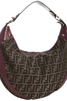 Fendi Tobacco Zucca Canvas Chef Etniko Detail Hobo - Lyst