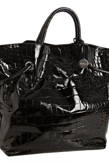 Furla Onyx Crocodile Embosses Leather Madeline Tote Bag - Lyst