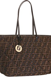 Fendi Tobacco and Blue Quilted Zucca Roll Large Tote - Lyst