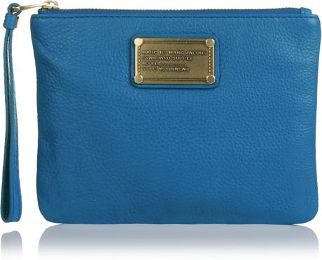 Marc By Marc Jacobs Leather Wristlet Clutch in Blue - Lyst