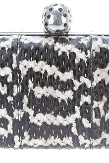 Alexander McQueen Snakeskin Skull Box Clutch - Lyst