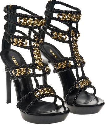 Fendi Platforms with Braided Straps - Lyst