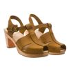 No. 6 Clog with Tbar Detail in Beige (honey)