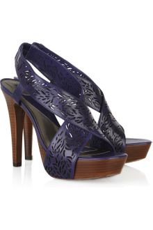 Diane Von Furstenberg Iris Cutout Leather Sandals - Lyst