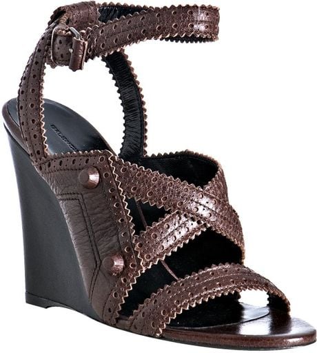 balenciaga sandals mens brown