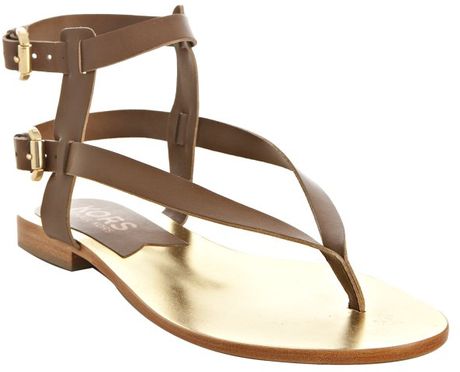 Kors By Michael Kors Luggage Leather Scorpion Gladiator Sandals in Brown - Lyst